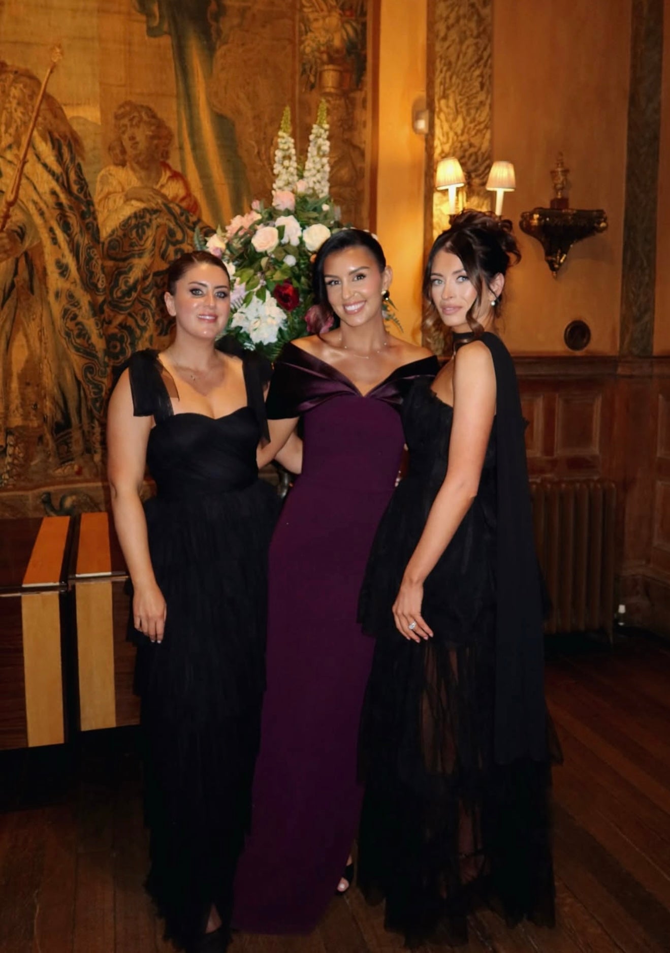 SOLACE LONDON Dakota off-the-shoulder crepe and satin-twill gown