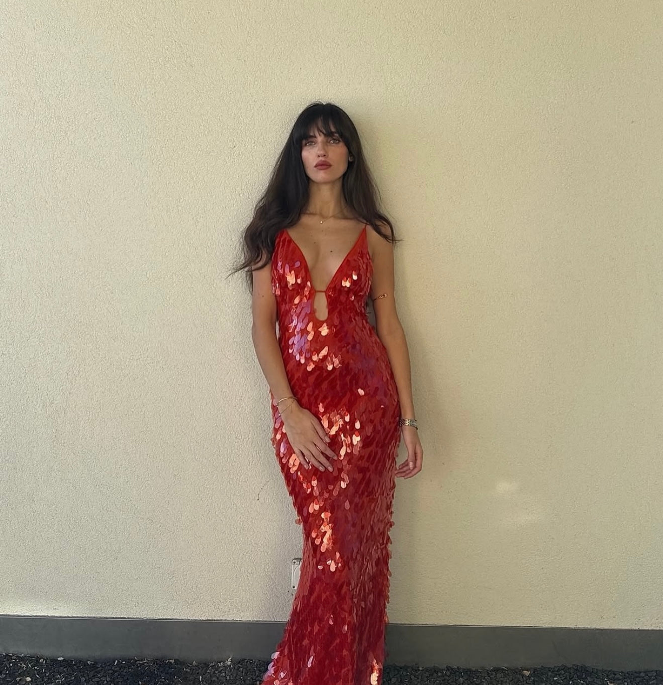 Sapphire Sequin Gown - Red