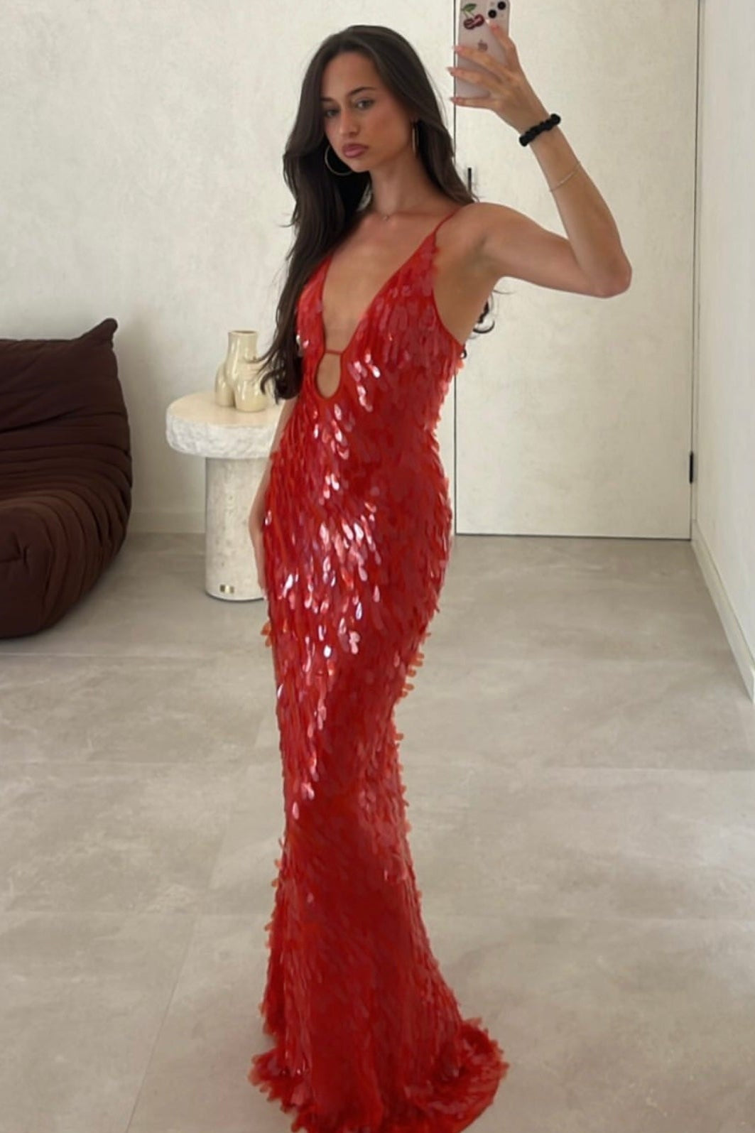 Sapphire Sequin Gown - Red