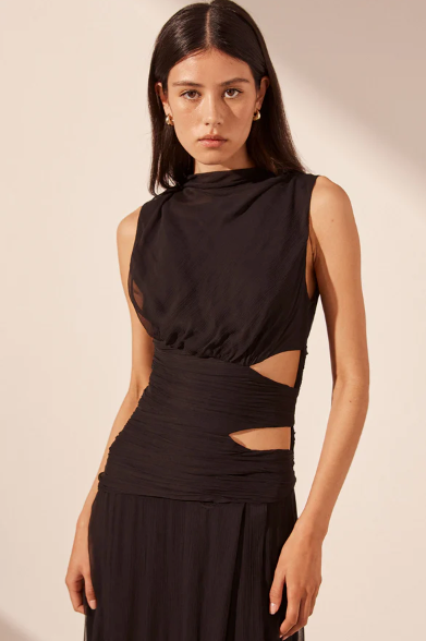 Shona Joy Claude Cut Out Maxi Dress