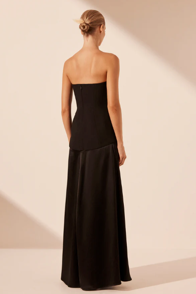 Shona Joy Adri Strapless Panelled Maxi Dress