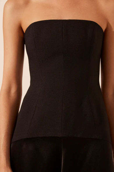 Shona Joy Adri Strapless Panelled Maxi Dress