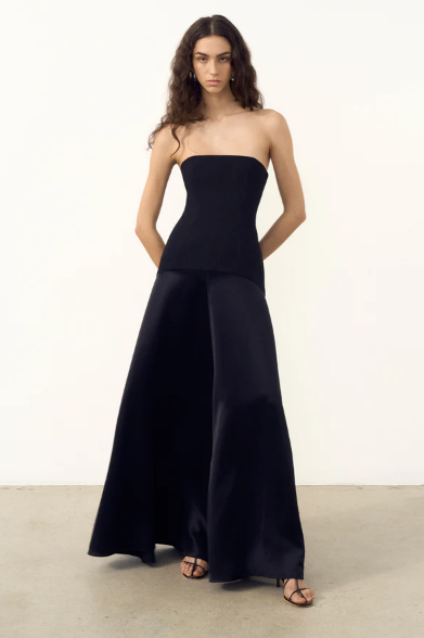 Shona Joy Adri Strapless Panelled Maxi Dress