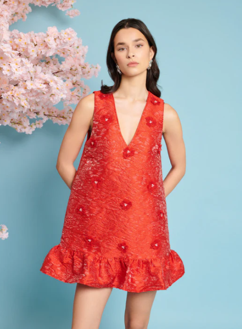 Sister Jane Sweet Cherry Jacquard Dress