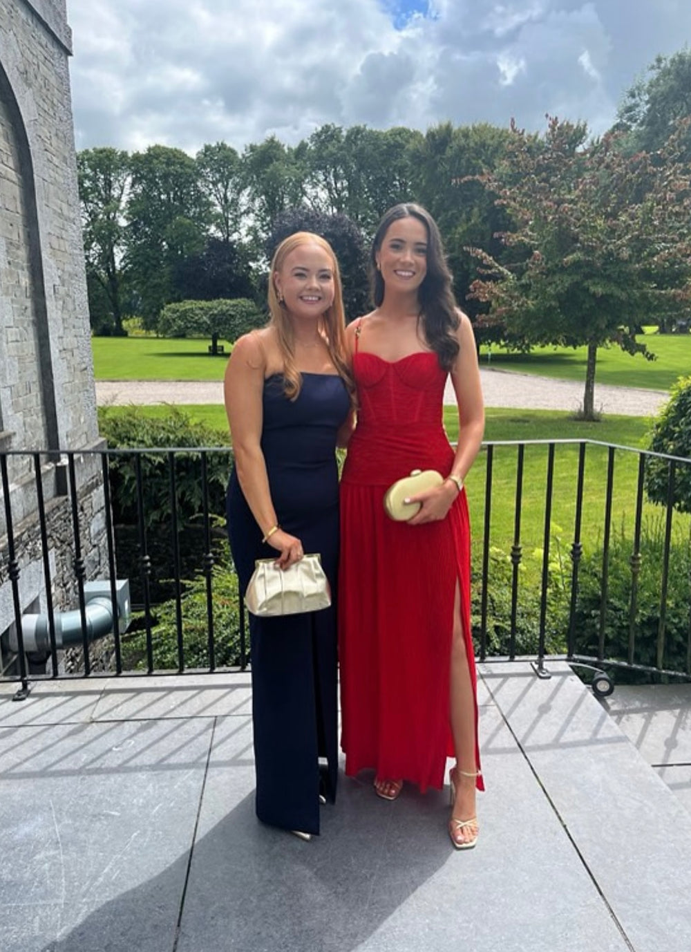 Double Time Pleat Dress - Red