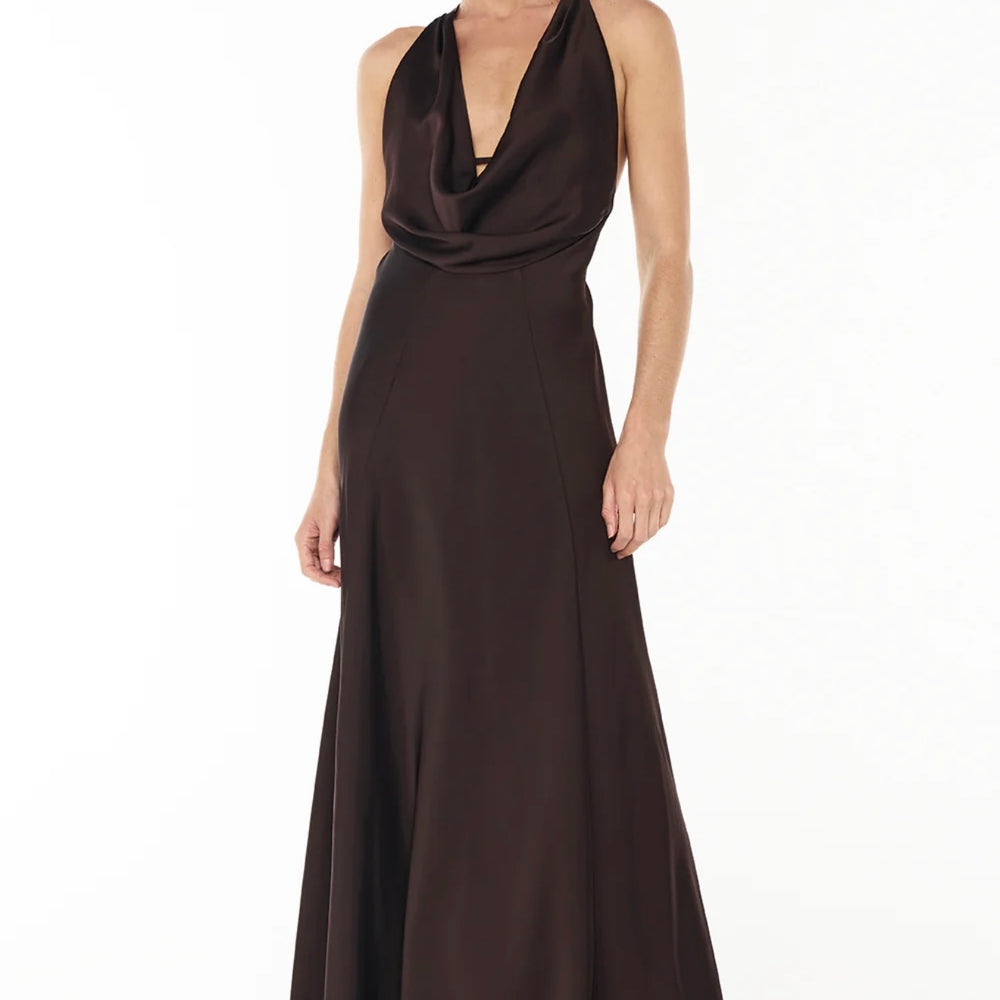 Charmed Slip Dress - Espresso