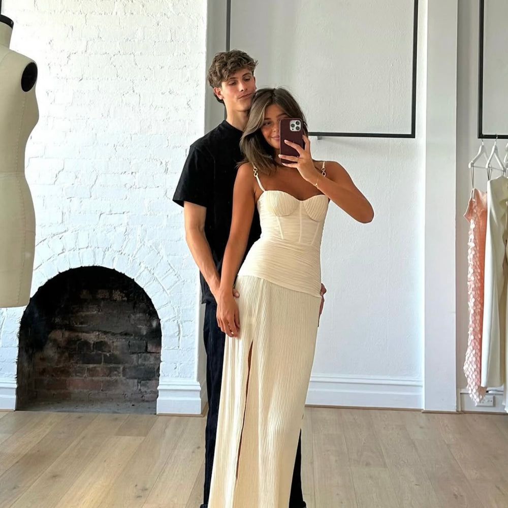 
                      
                        Double Time Pleat Dress - Nude
                      
                    