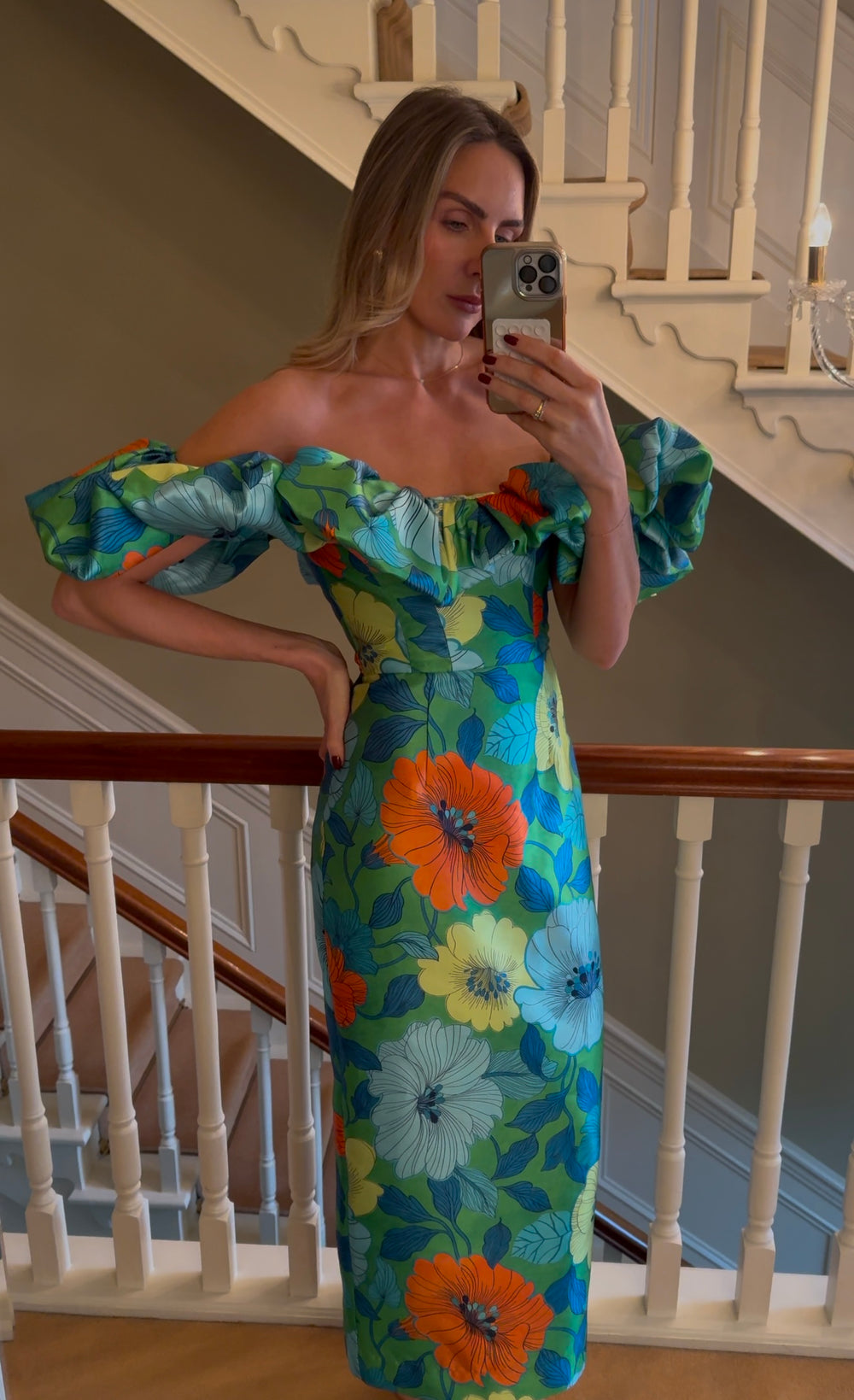 Alémais Floral Ruffled Midi