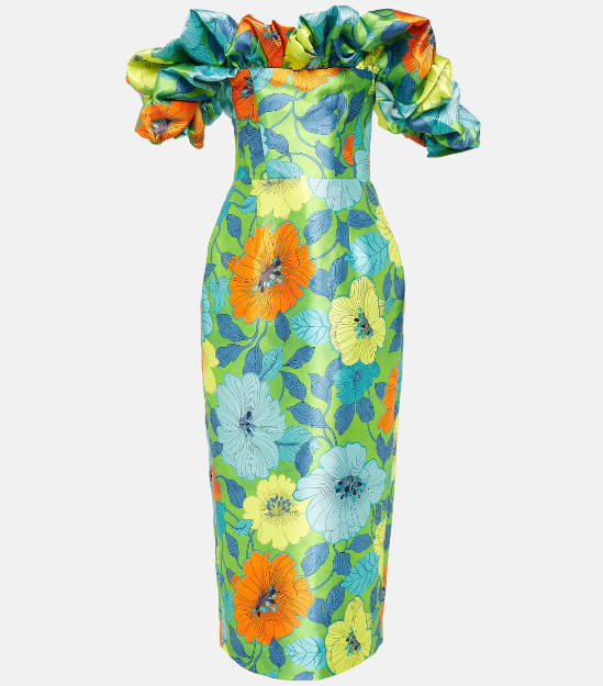 
                      
                        Alémais Floral Ruffled Midi
                      
                    
