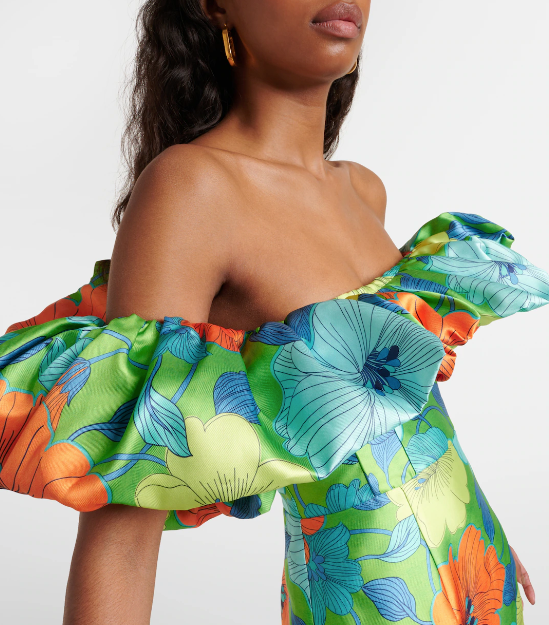 
                      
                        Alémais Floral Ruffled Midi
                      
                    