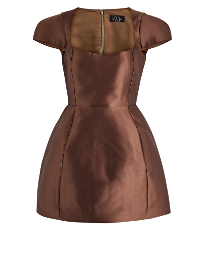 
                      
                        De La Vali Faun faille Mini Dress
                      
                    